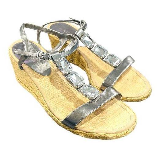 Ralph Lauren Lauren  Corala Espadrille Rhinestone Wedge Sandals Size 7