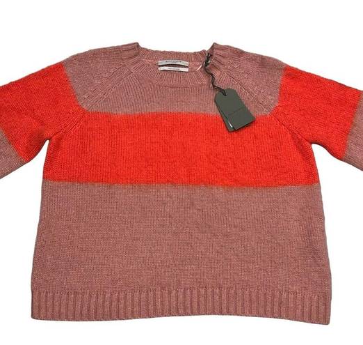 ALLSAINTS NEW With Tag All Saints Lou Uno Jumper Stripe Colorblock Crewneck Fuzzy Sweater