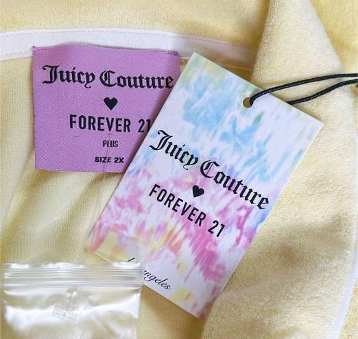 Juicy Couture Forever 21 x  Plus Yellow Terry Cloth Polo Shirt