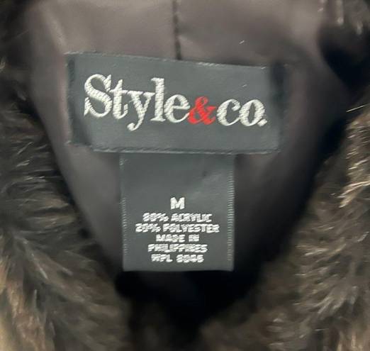 Style & Co . Faux Fur Vest