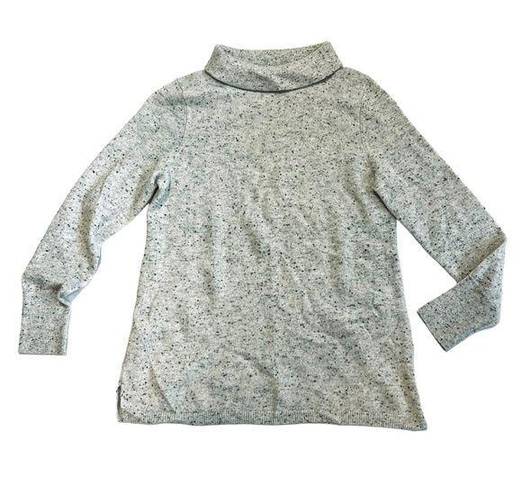 Talbots  Women’s 100% Cashmere Gray Speckled Sabrina Portrait Collar Sweater M P