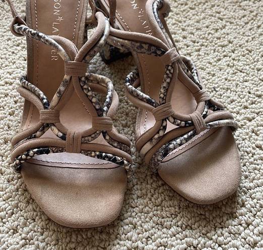 Gibson Latimer Size 8  Suede Reptile Strappy Sandals