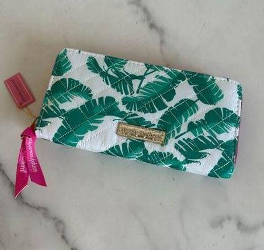 Simply Southern  Palm Leaf Print Zip Wristlet Wallet NEW