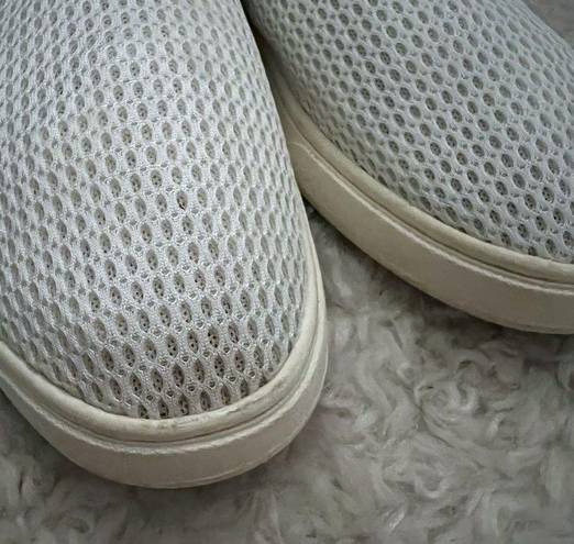 Olukai  Pehuea Slip On Mesh Loafers Womens White Tan Comfort Casual SZ 8.5