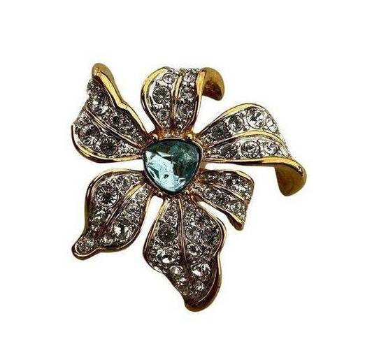 Vintage Nolan Miller Rhinestone Flower Pendant