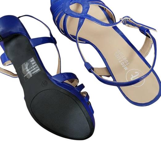 Mootsies Tootsies Mootsie Tootsie Mahaizel blue patent Nkle strap heels size 6½