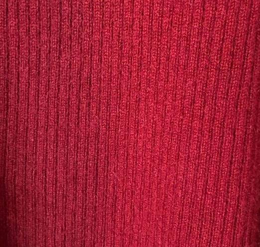 A. Giannetti Red 100% Cashmere V Neck Sweater Size L/XL