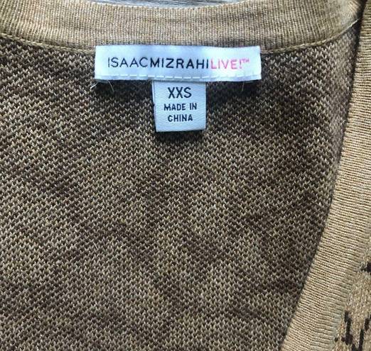 Isaac Mizrahi  Live! Cream Floral Cardigan XXS