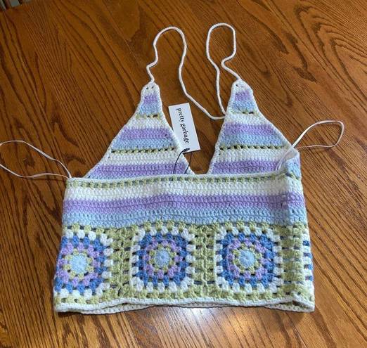 Pretty Garbage Crochet Top NWT Size Medium