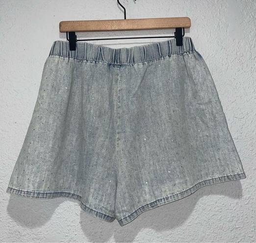 Good American  Women's Denim Diamond Shorts in Size XL NEW