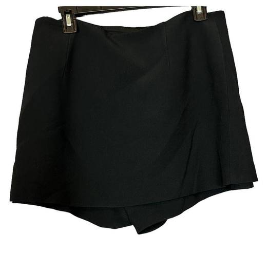 Alexis  Chana Black Skort XL Micro Mini Skirt Overlay Designer Quiet Luxury Short