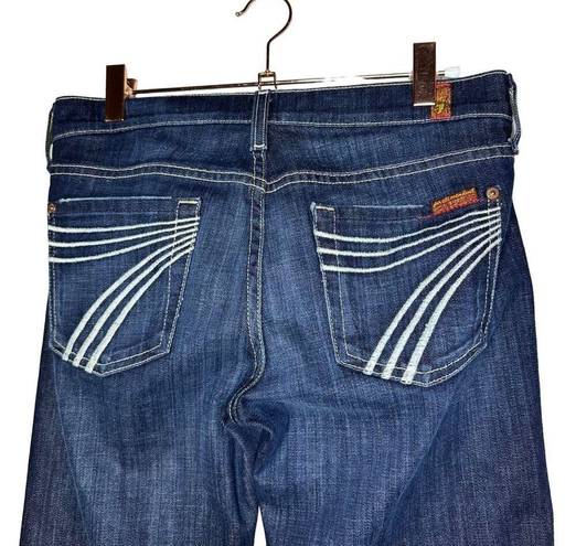 7 For All Mankind Dojo Original Trouser Jeans Low Rise Wide Leg Size 26 x 29