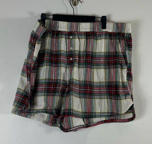 Aerie  Plaid Pajama Shorts Size XXL