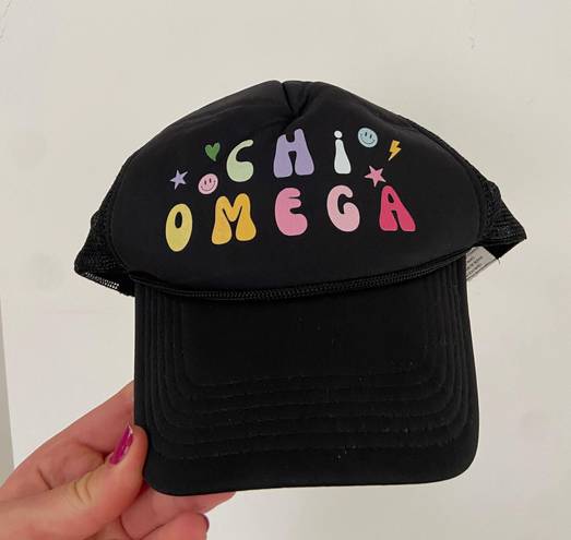 Chi Omega Trucker Hat Black