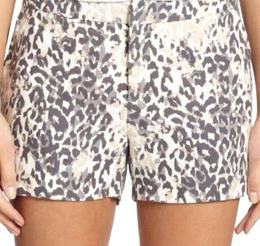 Joie  Leopard Linen Shorts Mobwife Merci Mehira Muted Ombre Size 2