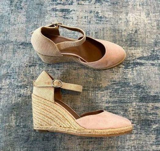 Pink Lily Susina Soft  Ankle Strap Wedge Espadrille Size 8.5