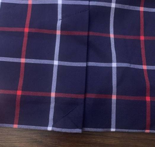 Tommy Hilfiger  navy blue and red plaid pencil skirt size 8 NWT