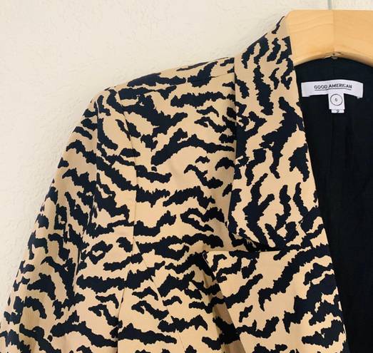 Good American // NWOT Zebra Print Oversized Blazer