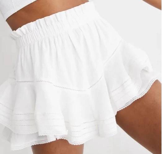 Aerie White Ruffle Skirt