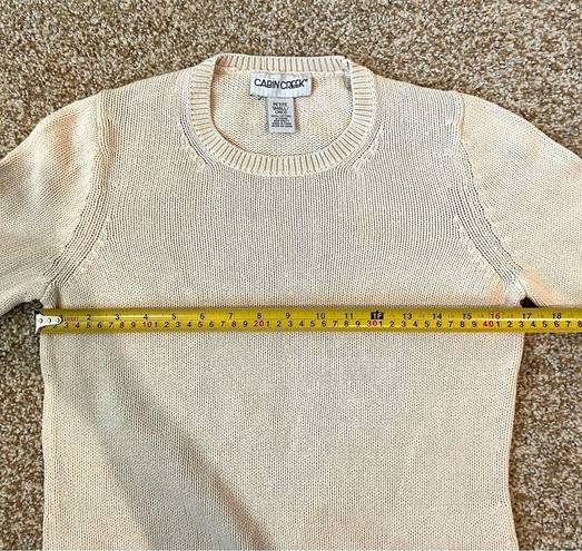 Cabin creek Cream Knit Sweater Size Petite Small PS