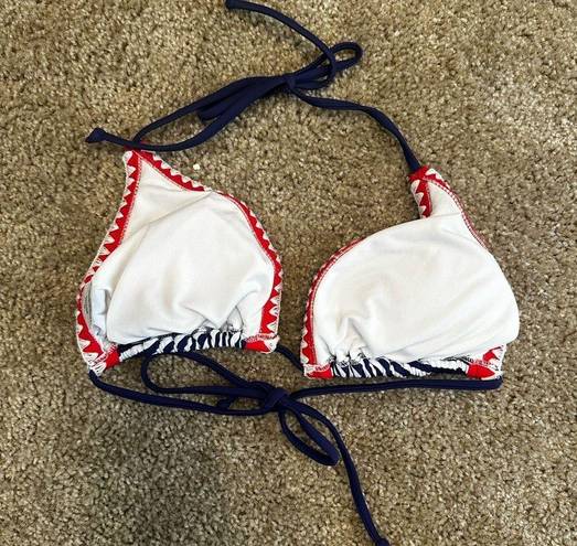 Mossimo Supply Co Women’s Mossimo Red White And Blue Striped String Bikini - Fourth of July