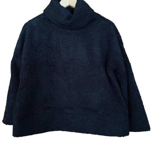 Tuckernuck  Rollins Funnel Neck Pullover Black Teddy Fleece Size XS NEW