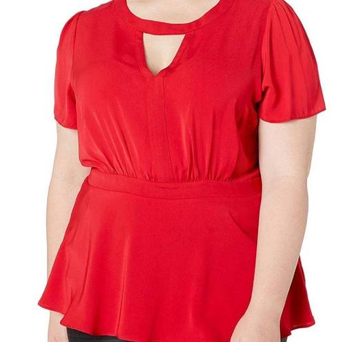 City Chic  NWT peplum red top