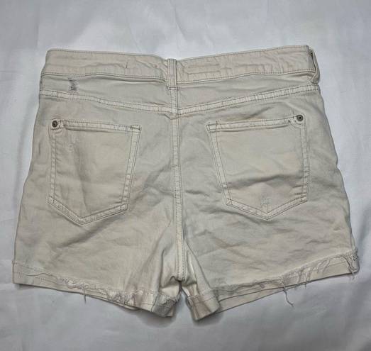 Pilcro  White Distressed Denim Shorts