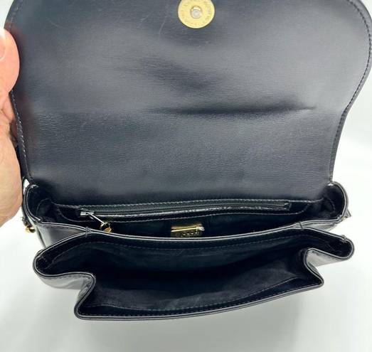 Gucci  Black Leather Shoulder Bag (Vintage)