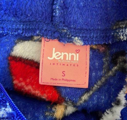 One Piece “Jenni”  Fleece Sleepwear. Size Small Blue Holiday