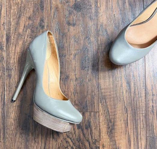 L.A.M.B. . • Carefree platform heels stiletto Taupe leather Gwen Stefani