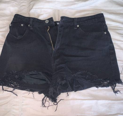 Missguided Black Jean Shorts