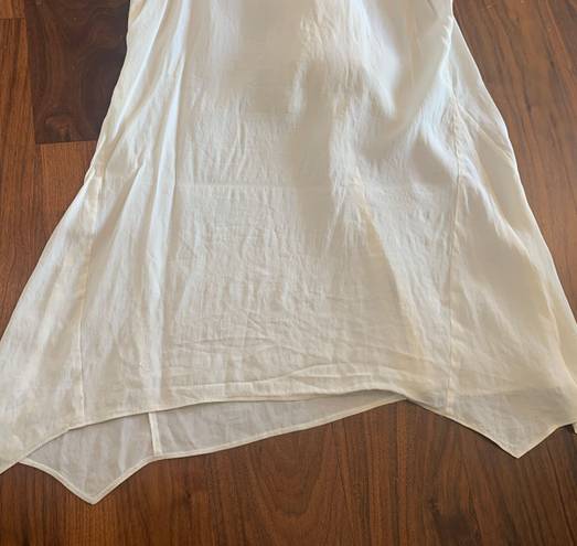 Vince cream silk ruffled tunic