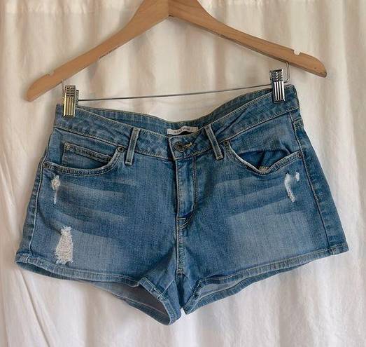 Rich & Skinny  Casual Lighter Medium Wash Low Medium Rise Denim Jean Shorts