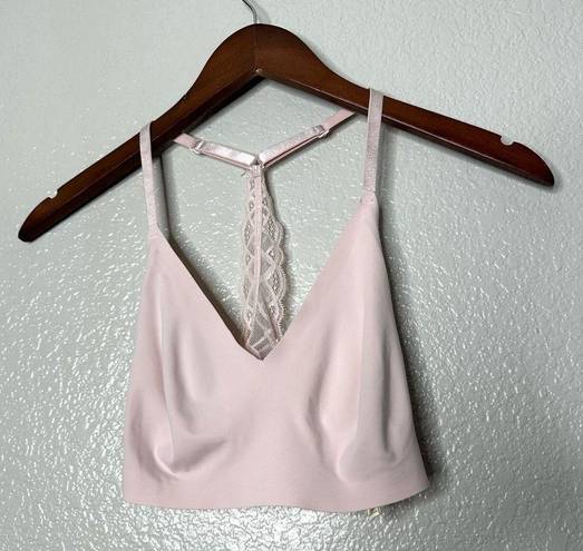 Krass&co True &  Women's Body Triangle Lace Racerback Bra Peony Lightweight