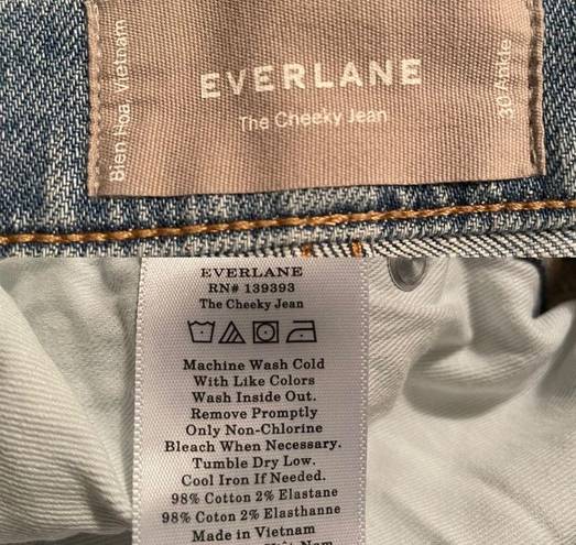 Everlane  Womens Cheeky Jean Jeans Blue Denim 5 Pocket Cotton Blend 30 Ankle