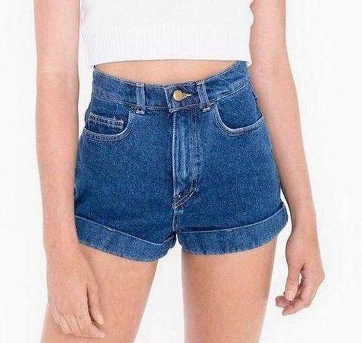 American Apparel NWOT  dark wash denim cuff shorts 27