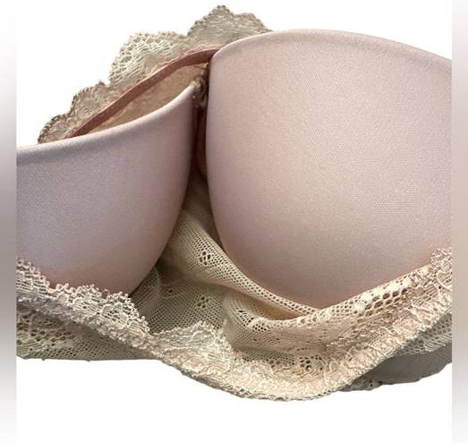 Spanx  Undie-Tectable Strapless Bandeau Lace Bra Vintage Rose Color Size Small