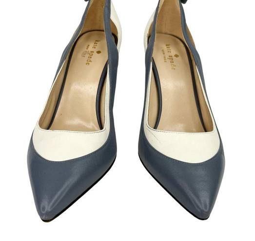 Kate Spade  Precious Pump Heel 8 Gray Cream Gold