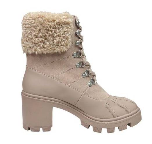 Splendid  Mikayla Faux Fur-Lined & Trim Combat Boots