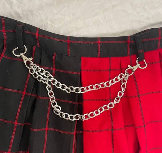 Social Collision Pleated Plaid Skirt