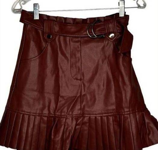 ZARA  Vegan Leather Skirt