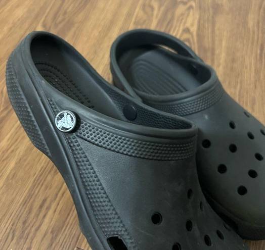 Crocs  Black Classic Rubber Slip On Clogs Size 10 Women’s 8 Men’s $50