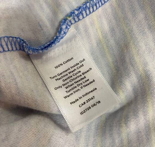 Talbots Shirt Dress Summer Cotton Knit Size Medium Blue Nautical Stripe