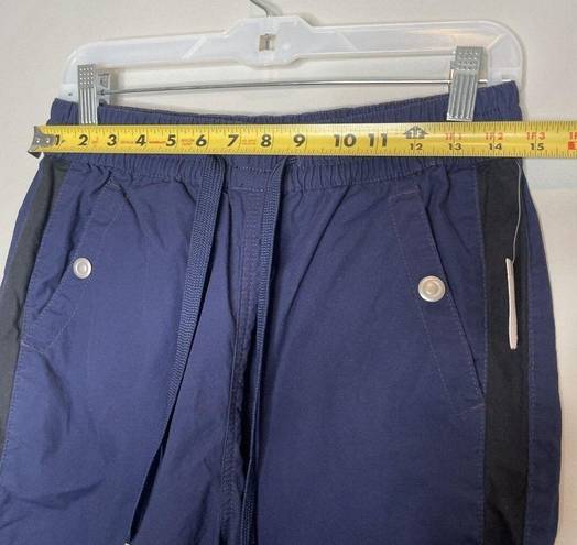 Anthropologie NWT Maeve  Tenley Twill Track Pant Joggers Navy Size Small