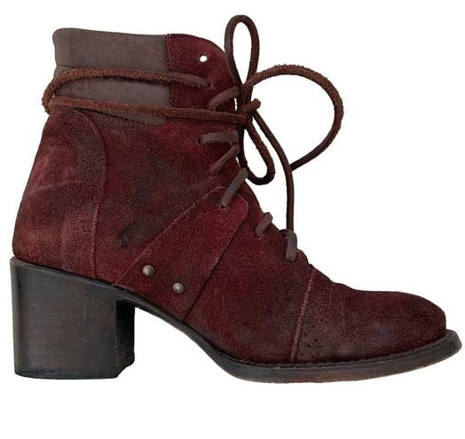 FREEBIRD by Steven  Cage Boots in Wine Leather Suede Size 8