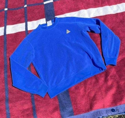 Nike  ACG Royal blue fleece long sleeve crewneck sweater 
Tagged S small