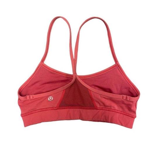 Lululemon  Salmon Pink Flow Y sportsbra IV in Boom Juice