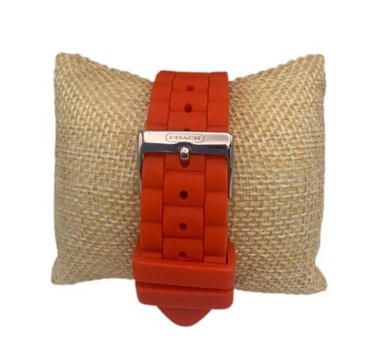 Coach  Silver-tone Rubber Band Ladies Wristlet Watch