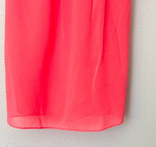 Shoshanna NWT  Carine 100% Silk Bright Pink Spaghetti Strap Mini Dress Size 10